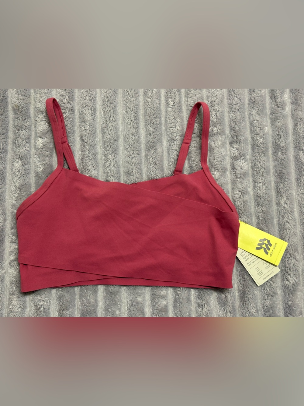 all in motion Rose Red Strappy Sports Bralette